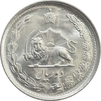 سکه 2 ریال 1342 - MS65 - محمد رضا شاه