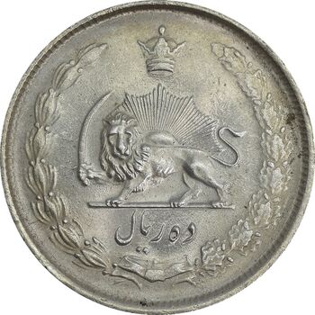 سکه 10 ریال 1324 - MS63 - محمد رضا شاه