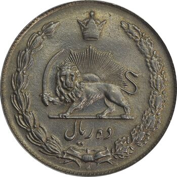 سکه 10 ریال 1338 - MS60 - محمد رضا شاه