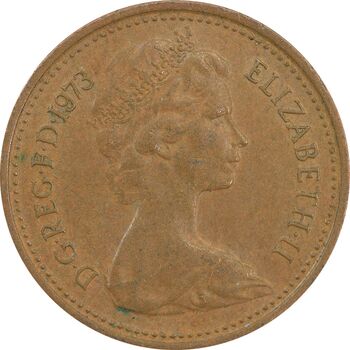سکه 1 پنی 1973 الیزابت دوم - EF45 - انگلستان