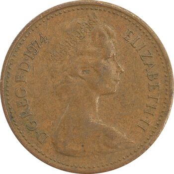 سکه 1 پنی 1974 الیزابت دوم - EF40 - انگلستان