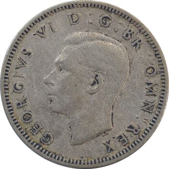 سکه 1 شیلینگ 1950 جرج ششم - تیپ 2 - VF35 - انگلستان