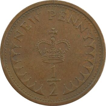 سکه 1/2 پنی 1973 الیزابت دوم - EF40 - انگلستان