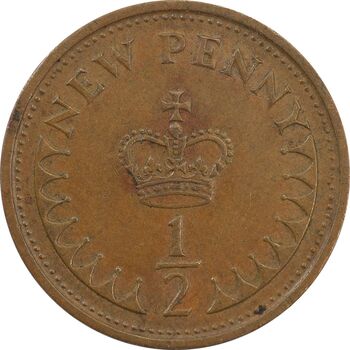 سکه 1/2 پنی 1975 الیزابت دوم - EF40 - انگلستان