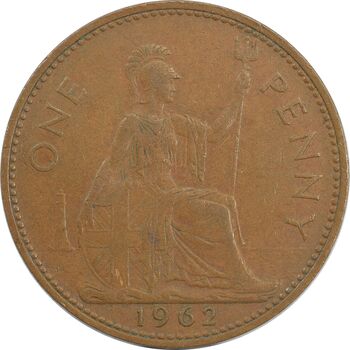 سکه 1 پنی 1962 الیزابت دوم - EF40 - انگلستان