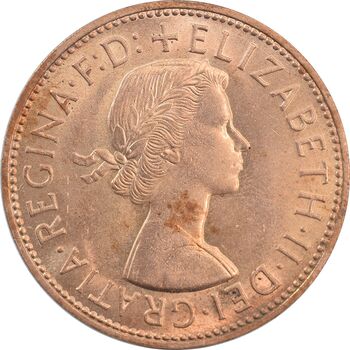 سکه 1 پنی 1963 الیزابت دوم - MS64 - انگلستان