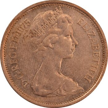 سکه 2 پنس 1975 الیزابت دوم - AU55 - انگلستان