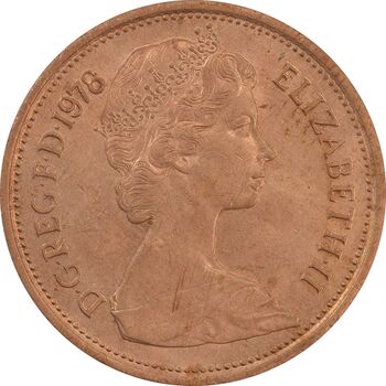 سکه 2 پنس 1978 الیزابت دوم - AU50 - انگلستان