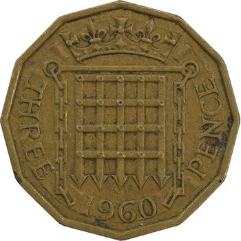 سکه 3 پنس 1960 الیزابت دوم - EF45 - انگلستان