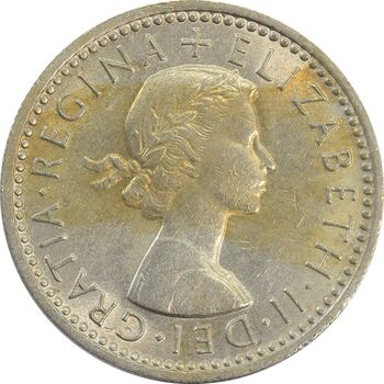 سکه 6 پنس 1962 الیزابت دوم - MS62 - انگلستان
