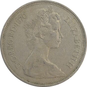 سکه 10 پنس 1970 الیزابت دوم - EF45 - انگلستان
