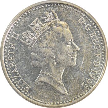 سکه 10 پنس 1992 الیزابت دوم - AU55 - انگلستان