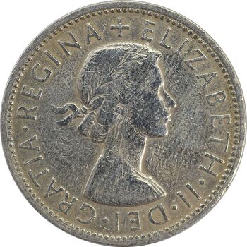 سکه 2 شیلینگ 1954 الیزابت دوم - EF40 - انگلستان