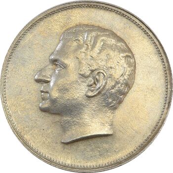 مدال نقره بیست و پنجمین سال سلطنت 1344 - MS61 - محمدرضا شاه