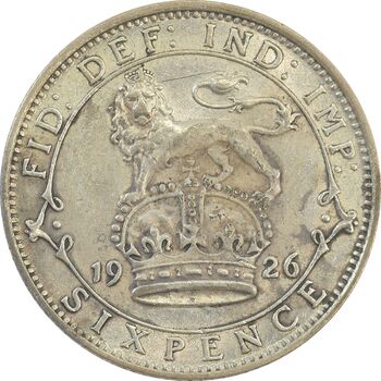 سکه 6 پنس 1926 جرج پنجم - MS62 - انگلستان