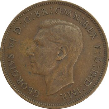 سکه 1 پنی 1946 جرج ششم - EF40 - انگلستان