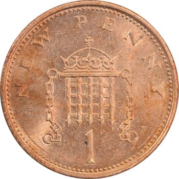 سکه 1 پنی 1981 الیزابت دوم - MS62 - انگلستان