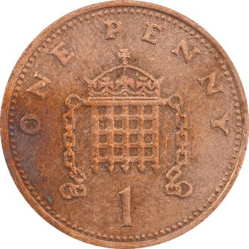 سکه 1 پنی 1988 الیزابت دوم - AU50 - انگلستان