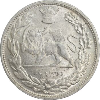 سکه 2000 دینار 1306L تصویری - MS62 - رضا شاه