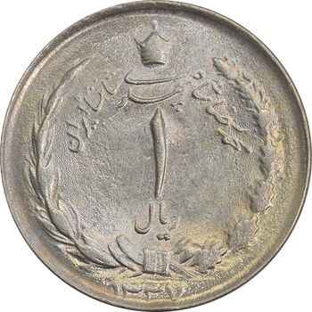 سکه 1 ریال 1337 - MS63 - محمد رضا شاه
