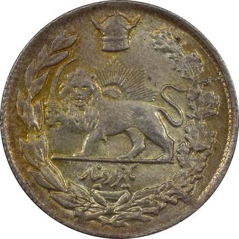 سکه 1000 دینار 1308 تصویری (سورشارژ تاریخ) - MS66 - رضا شاه