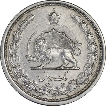 سکه 1 ریال 1313/2 - سورشارژ تاریخ نوع دو - EF45 - رضا شاه