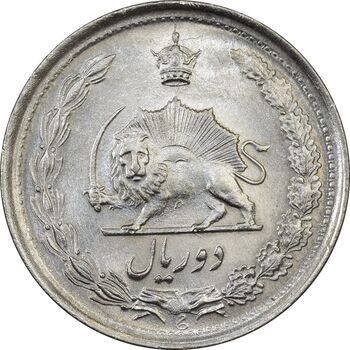 سکه 2 ریال 1344 - MS61 - محمد رضا شاه