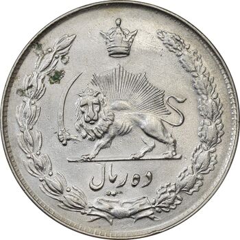 سکه 10 ریال 1343 (ضخیم) - AU55 - محمد رضا شاه