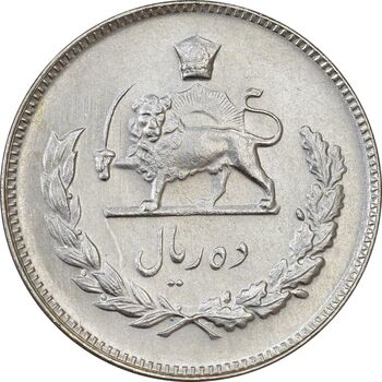 سکه 10 ریال 1345 - MS61 - محمد رضا شاه