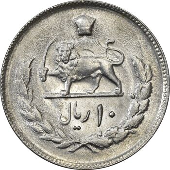 سکه 10 ریال 1357 - MS61 - محمد رضا شاه