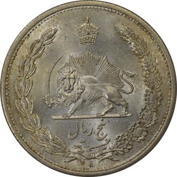 سکه 5 ریال 1313 (3 تاریخ کوچک) - MS65 - رضا شاه
