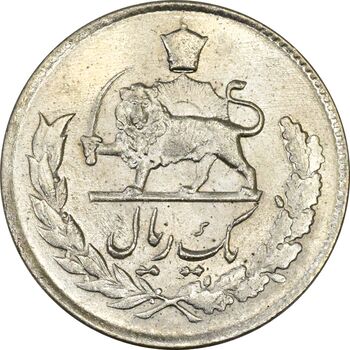 سکه 1 ریال 1336 مصدقی - AU55 - محمد رضا شاه