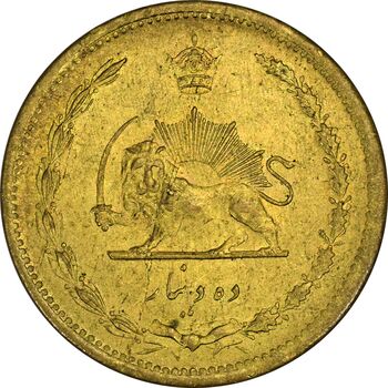 سکه 10 دینار 1318 برنز - MS62 - رضا شاه