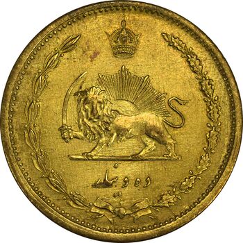 سکه 10 دینار 1319 برنز - MS61 - رضا شاه