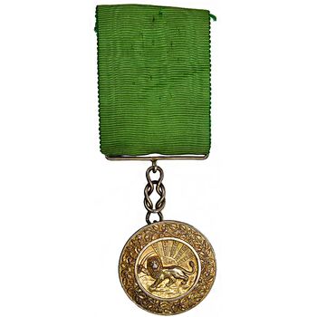 مدال نقره بپاداش خدمت - آبطلا فابریک (با روبان فابریک) - EF45 - رضا شاه