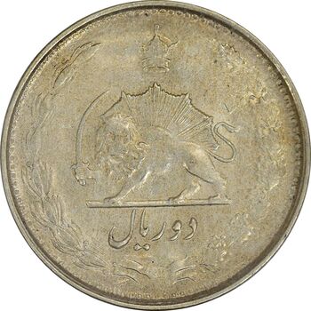 سکه 2 ریال 1323 - AU50 - محمد رضا شاه