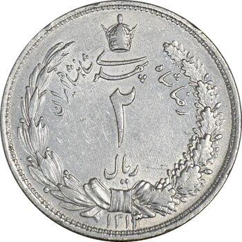 سکه 2 ریال 1313 - AU50 - رضا شاه