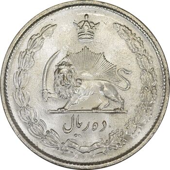 سکه 10 ریال 1324 - MS64 - محمد رضا شاه