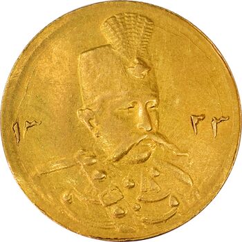 سکه طلا 5000 دینار 1323 تصویری - AU58 - مظفرالدین شاه