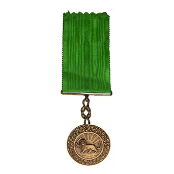 مدال برنز بپاداش خدمت (با روبان فابریک) - UNC - رضا شاه
