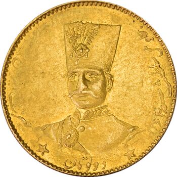 سکه طلا 2 تومان 1297 تصویری - MS61 - ناصرالدین شاه