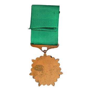 نشان پیش آهنگی (آماده باش) با روبان فابریک - UNC - محمد رضا شاه
