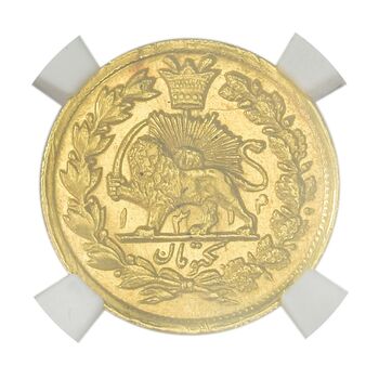 سکه طلا 1 تومان 1314 خطی - NGC - MS62 - مظفرالدین شاه