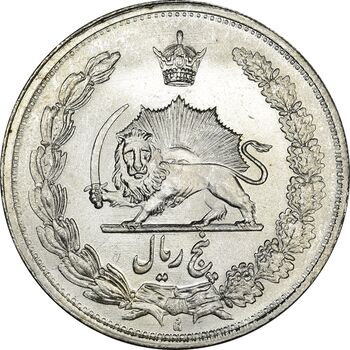 سکه 5 ریال 1313 - MS65 - رضا شاه