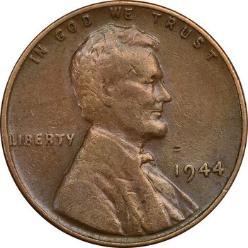 سکه 1 سنت 1944 لینکلن - EF40 - آمریکا