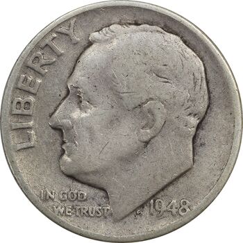 سکه 1 دایم 1948 روزولت - EF40 - آمریکا
