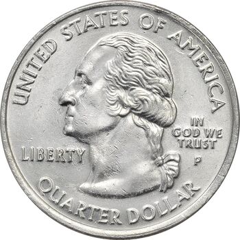 سکه کوارتر دلار 2007P ایالتی (وایومینگ) - MS61 - آمریکا