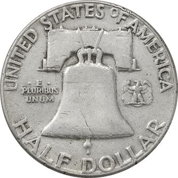 سکه نیم دلار 1951 فرانکلین - AU50 - آمریکا