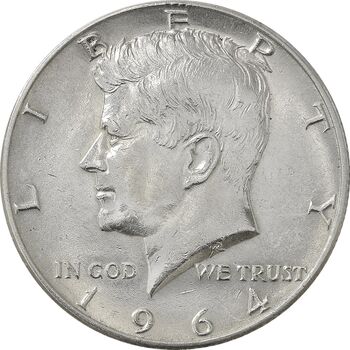 سکه نیم دلار 1964D کندی - AU58 - آمریکا