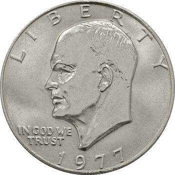 سکه یک دلار 1977 آیزنهاور - MS61 - آمریکا